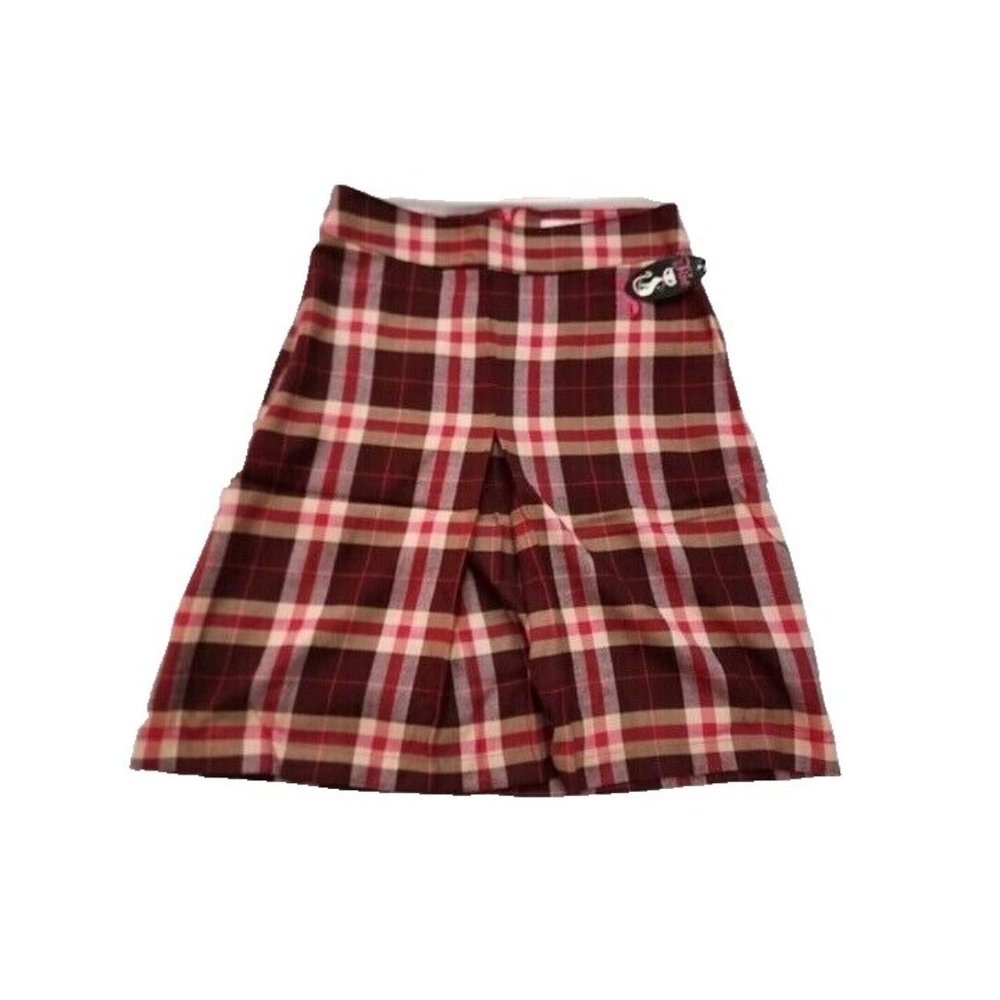 Vintage French Kitty by Mighty Fine Womens Plaid Pencil Skirt, Brown & Pink, MED
